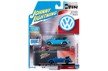 1975 VW Super Beetle Convertible (Miami Blue)