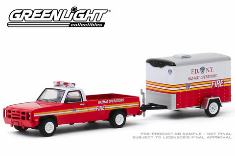 1986 Chevrolet M1008 CUCV FDNY (The Official Fire Department City of New York) Haz-Mat Operations and Small Cargo Trailer
