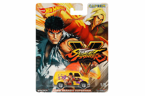 Hot Wheels Pop Culture 2018 Mix 5 Street Fighter / Ford Transit Super Van - Ryu & Ken Masters