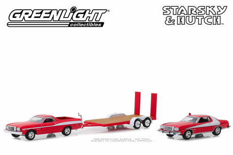 Starsky and Hutch - 1976 Ford Ranchero with 1976 Ford Gran Torino on Flatbed Trailer