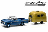 1966 Dodge D-100 with Gold Anodized Airstream 16’ Bambi Sport