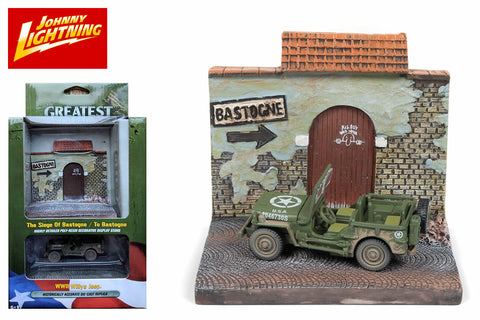 The Bastogne resin display with WWII Willys MB Jeep