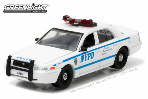 2011 Ford Crown Victoria Police New York City Police Dept (NYPD) with NYPD Squad Number Decal Sheet