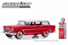 1955 Chevrolet Two-Ten Townsman with Vintage Gas Pump
