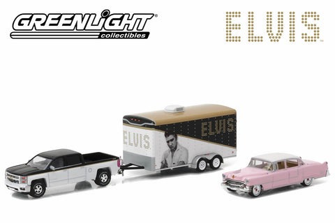 Elvis Presley (1935-77) 2015 Chevy Silverado with 1955 Cadillac Fleetwood Series 60 "Pink Cadillac" in Enclosed Car Hauler