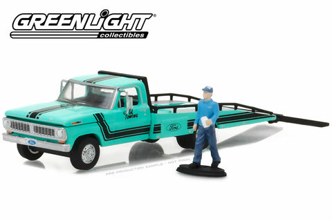 1967-72 Ford F-350 Ramp Truck with Truck Driver Figure