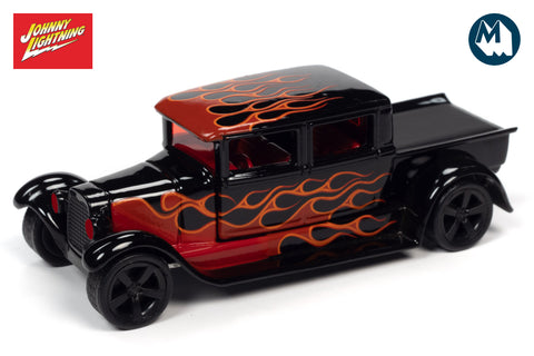 1929 Ford Crew Cab Truck - Gloss black with red flames