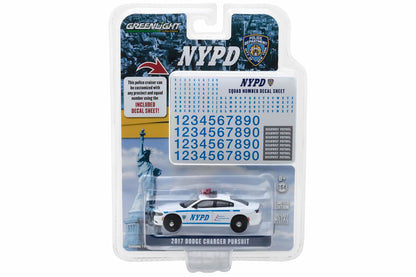 2017 Dodge Charger New York City Police Dept (NYPD) with NYPD Squad Number Decal Sheet