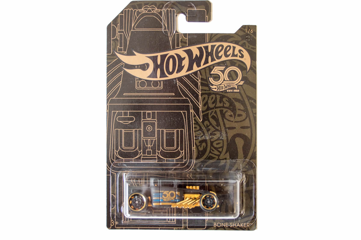 Hot Wheels Black Gold (50th Anniversary) Bone Shaker