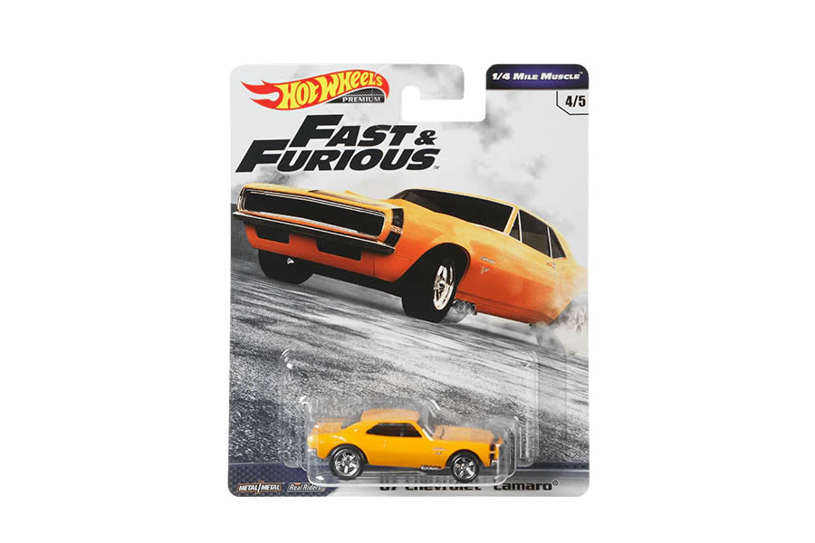 Hot Wheels Fast & Furious Premium 2019 Mix 3 1/4 Mile Muscle / #4 - 1967 Chevrolet Camaro