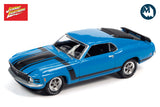 1970 Ford Mustang Boss 302 (Grabber Blue w/BOSS 302 Black Side Stripes & Hood Stripes)