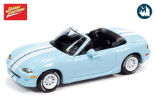 1999 Mazda Miata - Light blue, white stripes