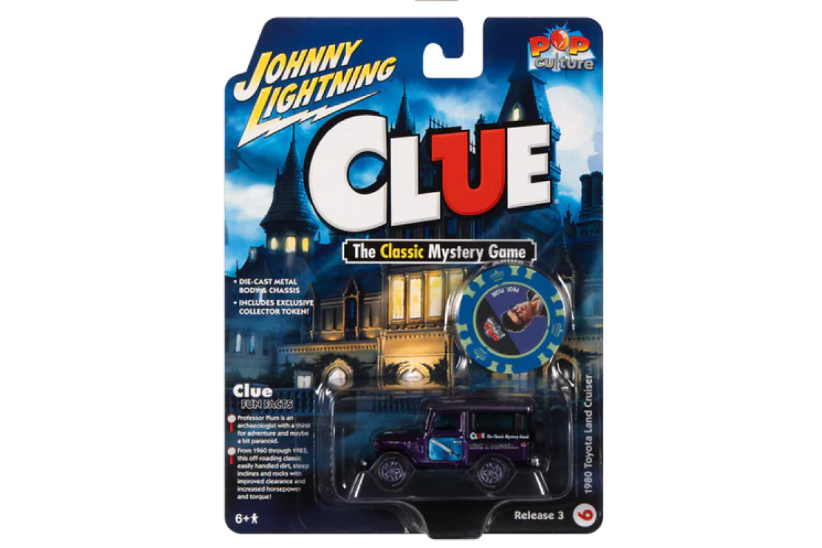 1980 Toyota Land Cruiser with Poker Chip / Modern Clue (Prof. Plum & Study & Dagger)