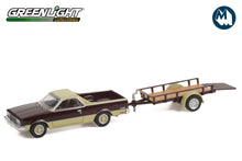 1984 Chevrolet El Camino Conquista in Maroon Metallic and Beige with Utility Trailer