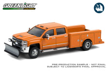 2018 Chevrolet Silverado 3500 Dually Service Bed - Tangier Orange with Snow Plow