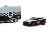 2019 Ford F-350 Dually and 2019 Ford Shelby GT350R Gulf Oil with Enclosed Gulf Oil Car Hauler