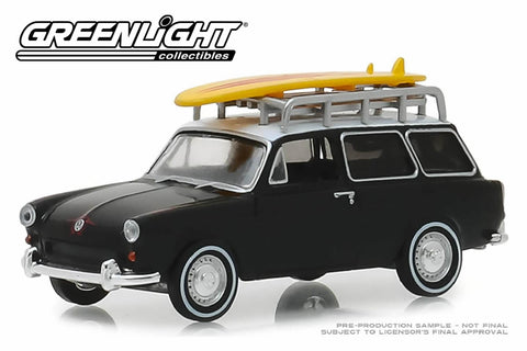 1965 Volkswagen Type 3 Squareback - Surf Wagon with Roof Rack and Surfboard