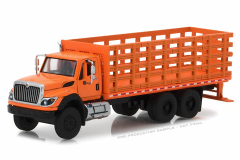 2017 International WorkStar Platform Stake Truck - Orange
