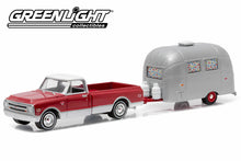 1968 Chevy C-10 and Airstream 16’ Bambi Sport with Curtains Drawn