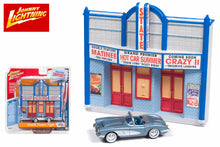 Movie Theatre Resin Facade / 1958 Chevy Corvette Convertible