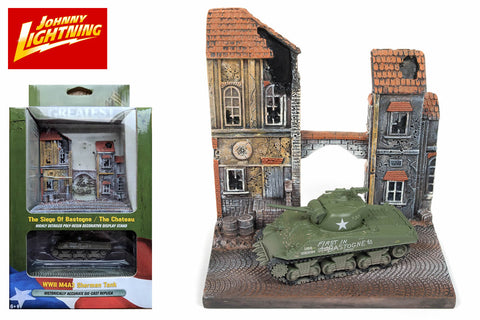The Chateau resin display with WWII M4A3 Sherman Tank