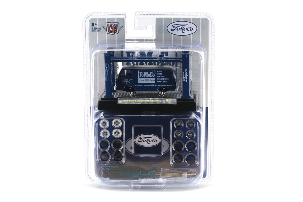 M2 Machines 31600-GS14 – Ford Econoline Van 1965 Blu Fiammato Scala 1/64 Pressofuso - Foto 4
