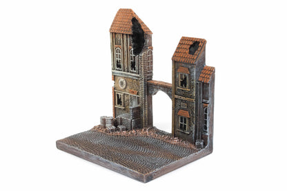 The Chateau resin display with WWII M4A3 Sherman Tank