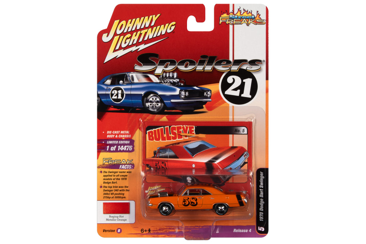 1970 Dodge Dart / Spoilers (Metallic Red-Orange with Black Stripe)