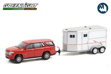 2021 Chevrolet Tahoe in Cherry Red Tintcoat with Horse Trailer