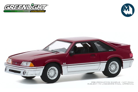 1988 Ford Mustang GT (Medium Scarlet and Silver)
