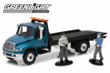 2013 International Durastar 4400 Flatbed Truck with Tow Truck Driver and Police Officer