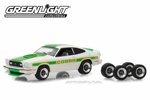 1978 Ford Mustang II Cobra II - White with Green Billboard Stripes and Spare Tyres