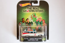 Hot Wheels Retro Entertainment 2015 Mix 4 / The Real Ghostbusters - Ghostbusters Ecto-1 Cartoon Car