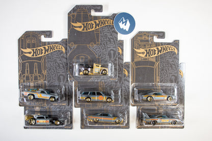 2019 Set of 6 + Chase - Hot Wheels Satin & Chrome