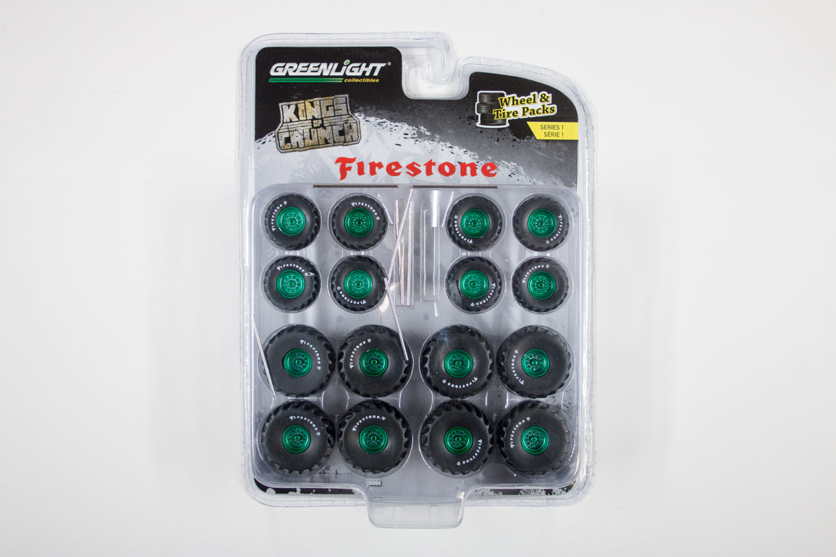 [Green Machine] Greenlight Kings of Crunch (Firestone) Wheel & Tyre Pack