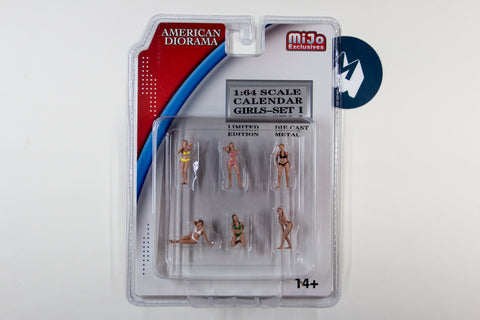 1:64 American Diorama Calendar Girls Set (AD-38407)
