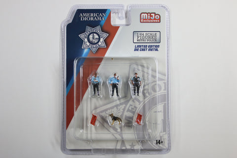 1:64 American Diorama Metro Police Set (AD-76459)