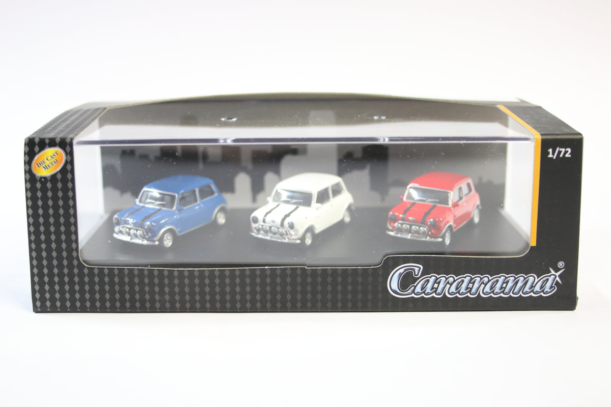 Carraramas New Mini Cooper 3台セット 1:72 1:72 - 3 Car Mini Cooper Set (Red, White & Blue) – Modelmatic