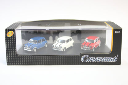 1:72 - 3 Car Mini Cooper Set (Red, White & Blue)