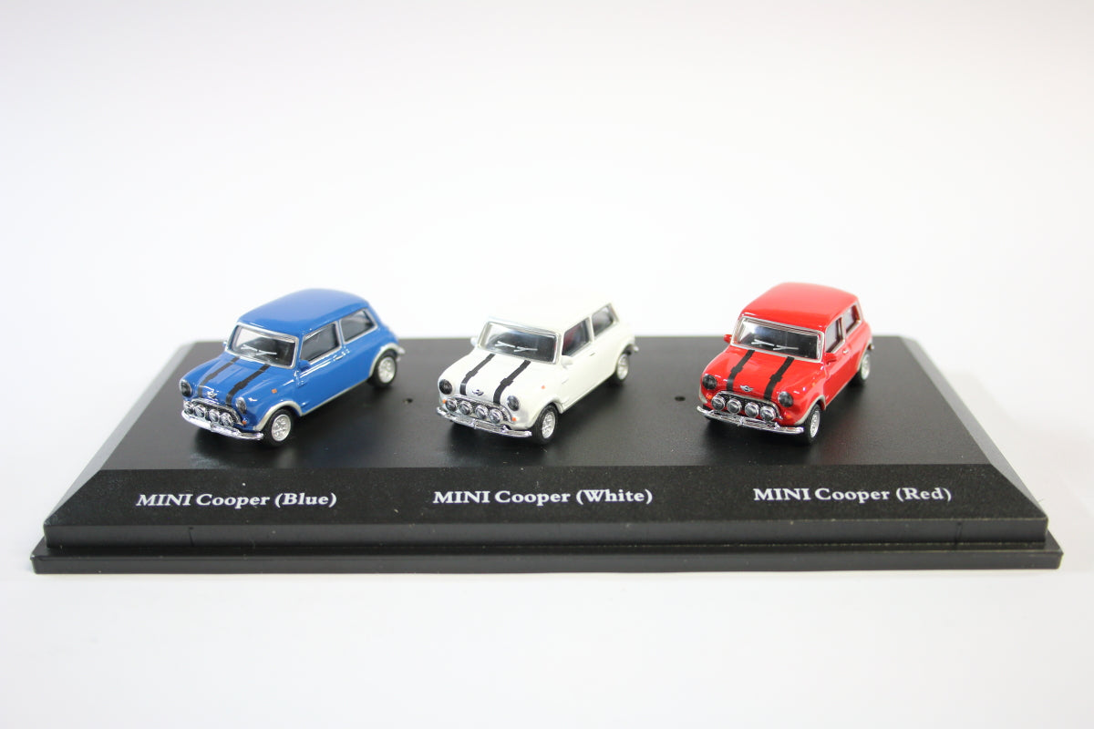 1:72 - 3 Car Mini Cooper Set (Red, White & Blue)