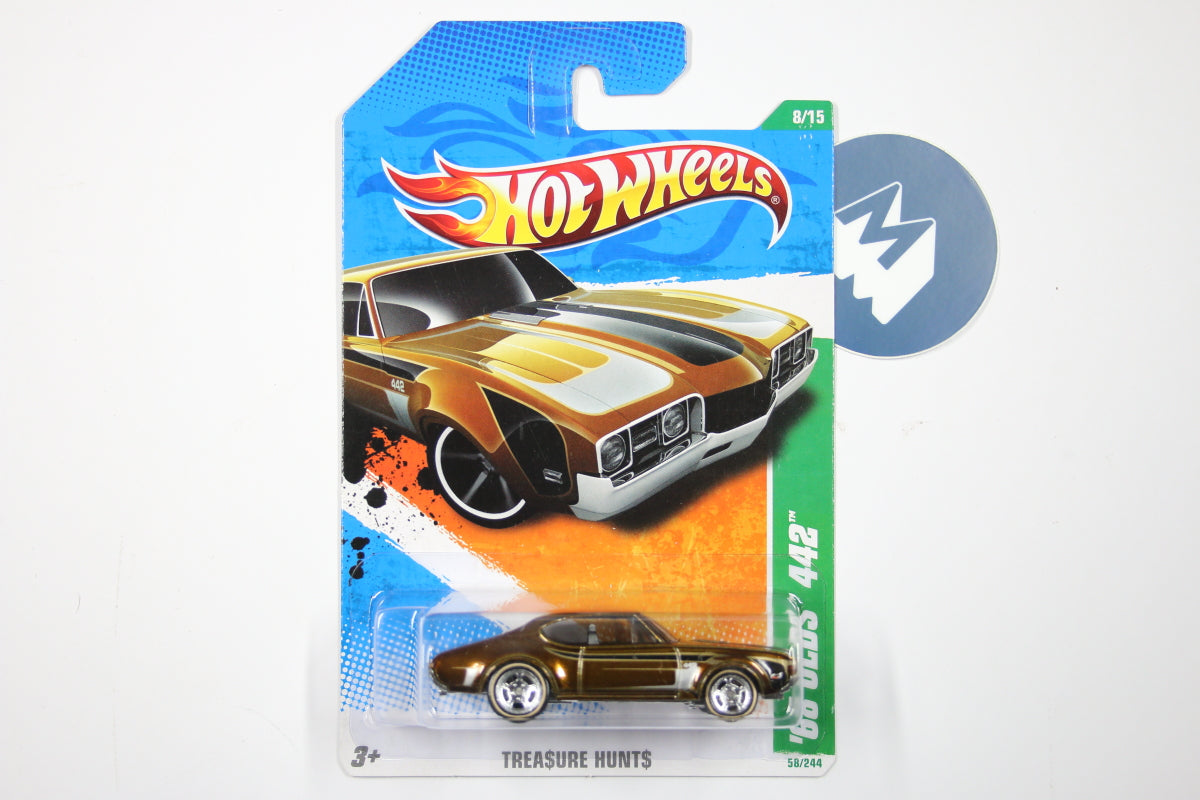 [Super] Hot Wheels 2011 Super Treasure Hunt - '68 Olds 442 (Long Card)
