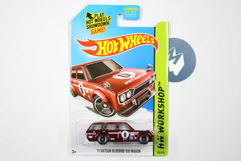 [Super] Hot Wheels 2014 Super Treasure Hunt - '71 Datsun Bluebird 510 Wagon with mesh grill (Long Card)