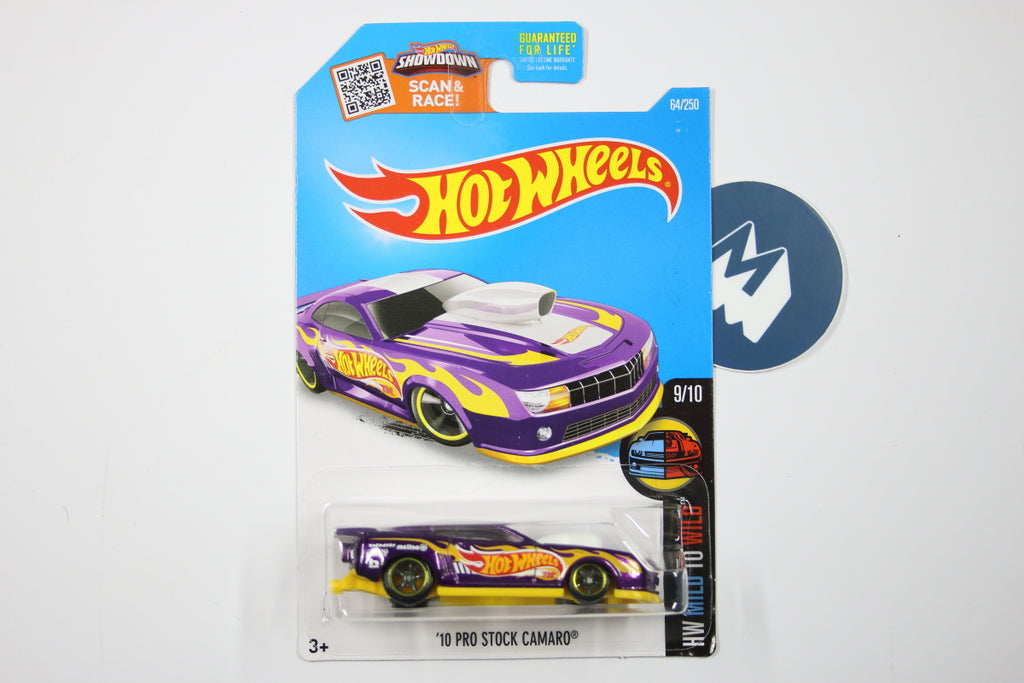 Super Hot Wheels 2016 Super Treasure Hunt 10 Pro Stock Camaro Long Card Pre owned