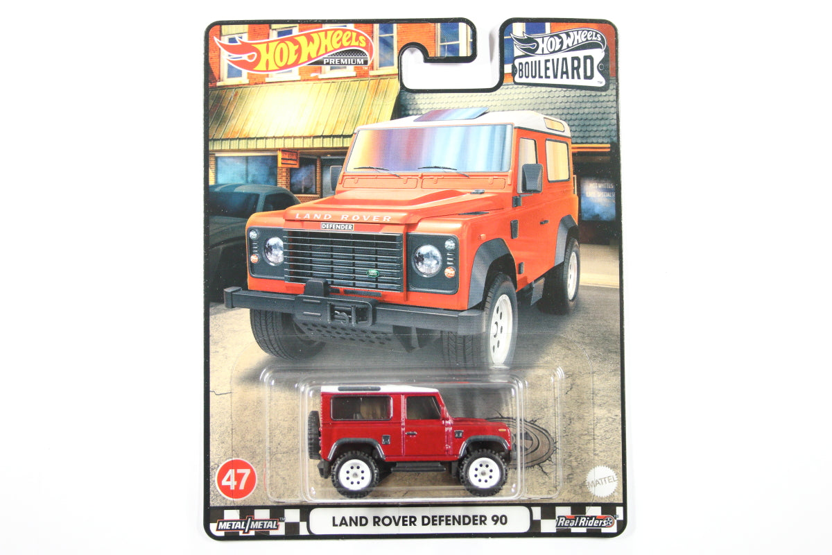 Hot Wheels Boulevard 2022 / #047 - Land Rover Defender 90 (Metalflake Cherry Red)