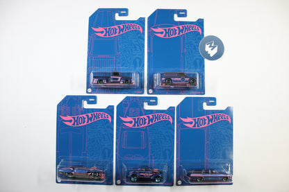 2022 Mix 1 - Set of 5 Hot Wheels Blue and Pink