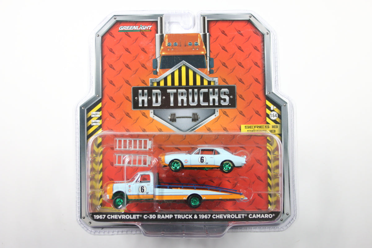 [Green Machine] 1967 Chevrolet C-30 Ramp Truck Gulf Oil with 1967 Chevrolet Camaro Gulf Oil #6
