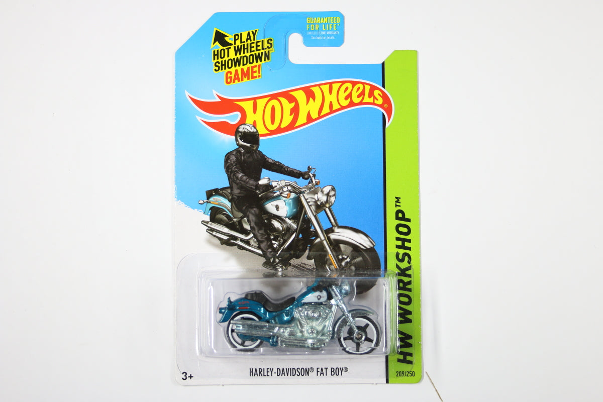 [Super] Hot Wheels 2014 Super Treasure Hunt - Harley-Davidson Fat Boy (Long Card)