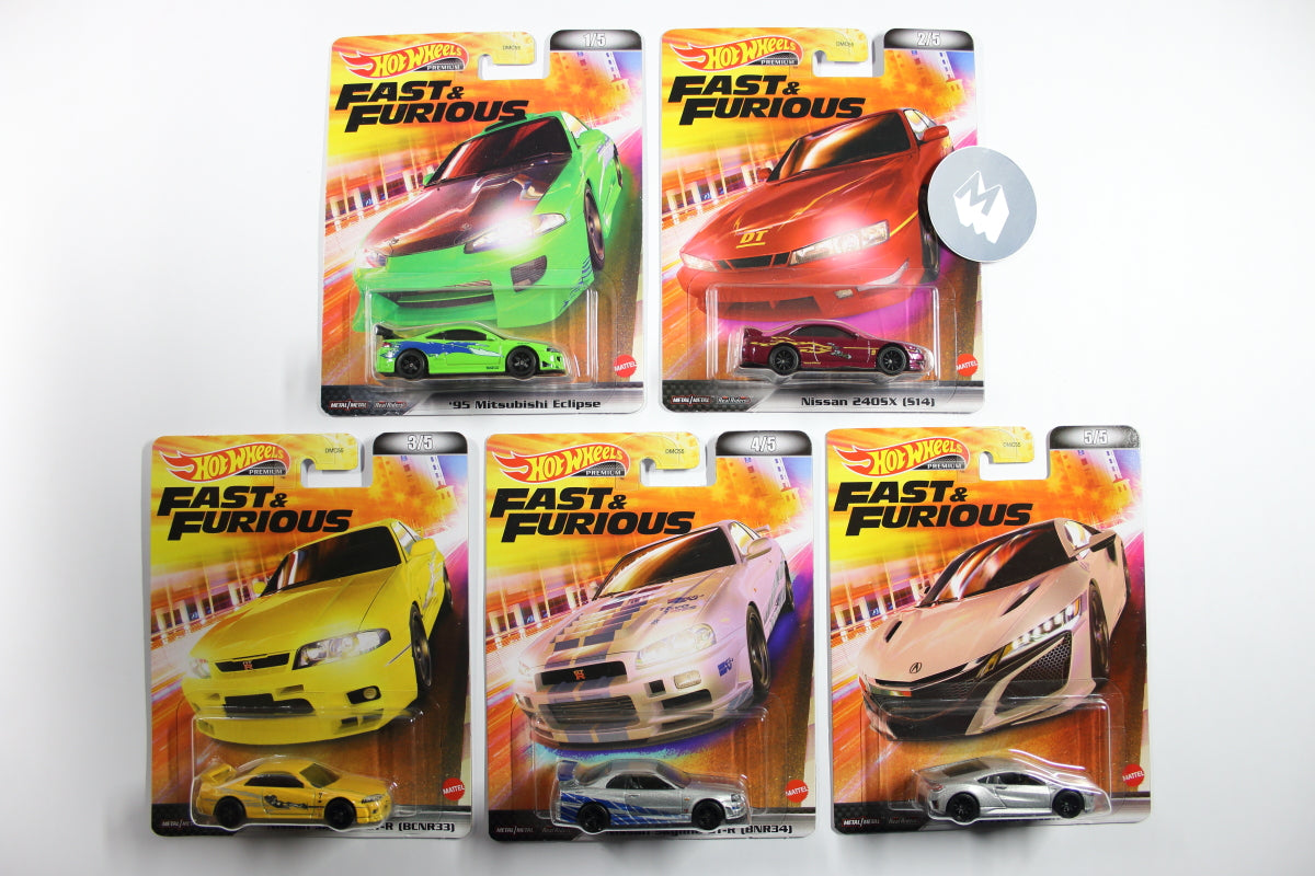Hot Wheels Retro Entertainment 2022 Mix 5 Fast & Furious  / Full sets
