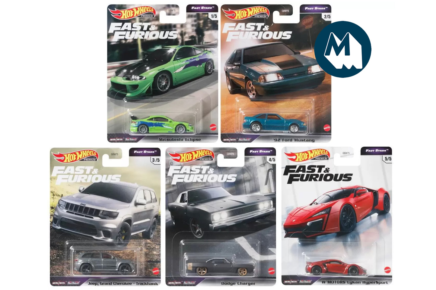 Hot Wheels Fast & Furious Premium 2021 Mix 2 Fast Stars / Full sets
