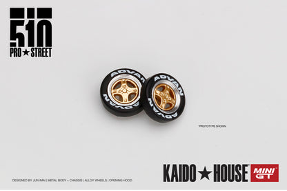 #001 - Datsun 510 Pro Street - KAIDO★HOUSE x MINI GT (OG Green)